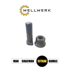 Болт крепления колеса с гайкой передний M22x1,5x85